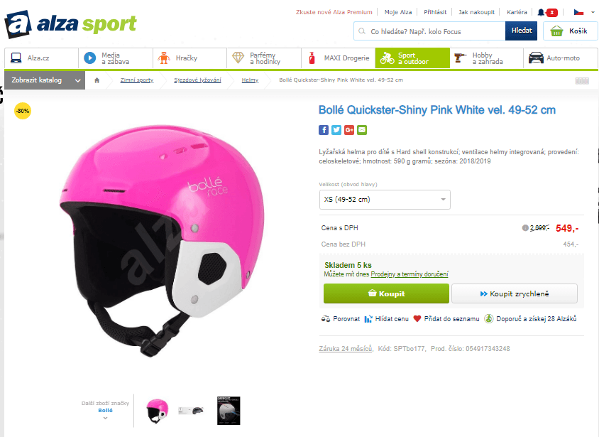 Dětská lyžařská helma Bollé Quickster-Shiny
