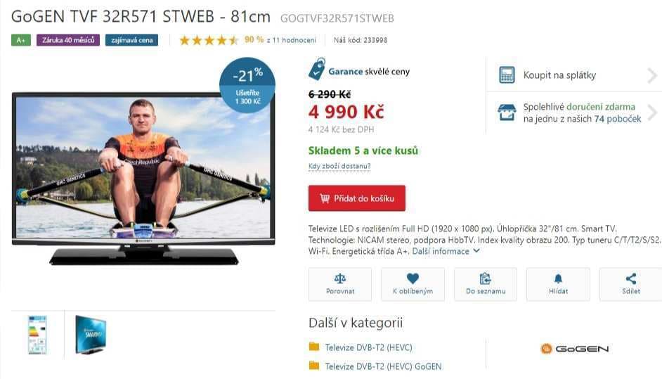 Full HD LED, Smart TV, 81 cm, Gogen