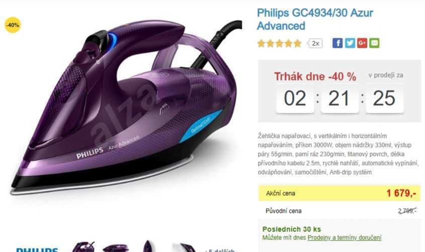 Napařovací žehlička Philips, OptiTemp