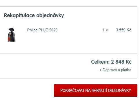 Šnekový odšťavňovač Philco