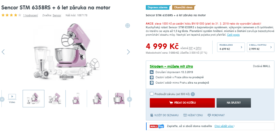 Kuchyňský robot Sencor STM 6358RS