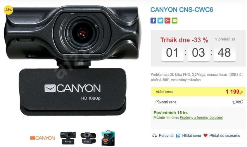 2K webkamera Canyon