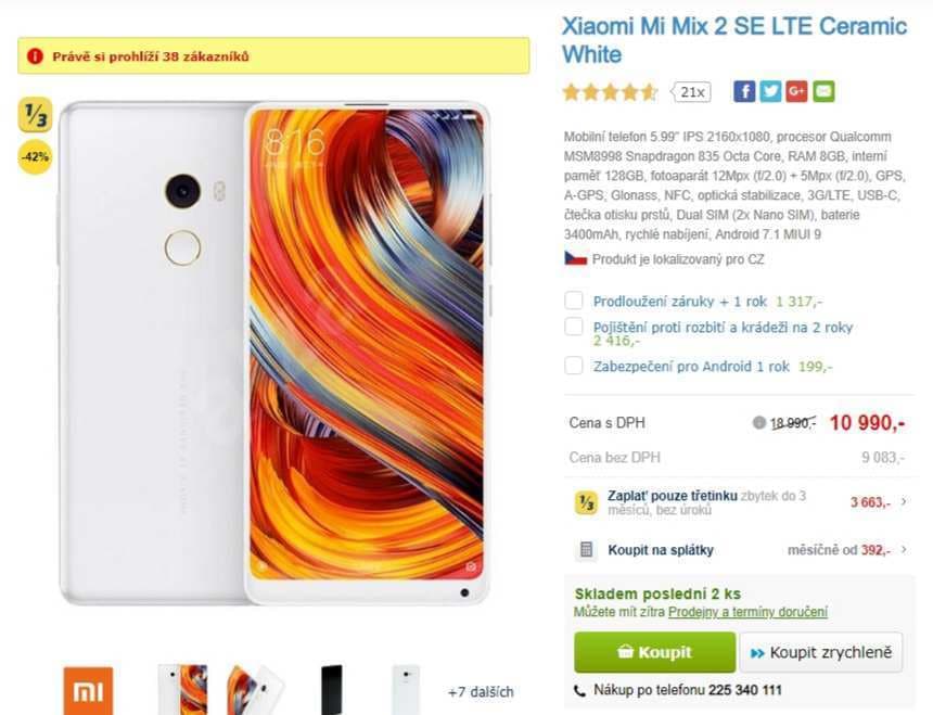 Xiaomi, 8x 2,4GHz, 8GB RAM, 5,99", 128GB