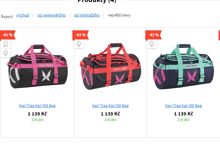 Sportovní taška Kari Traa Kari 50l