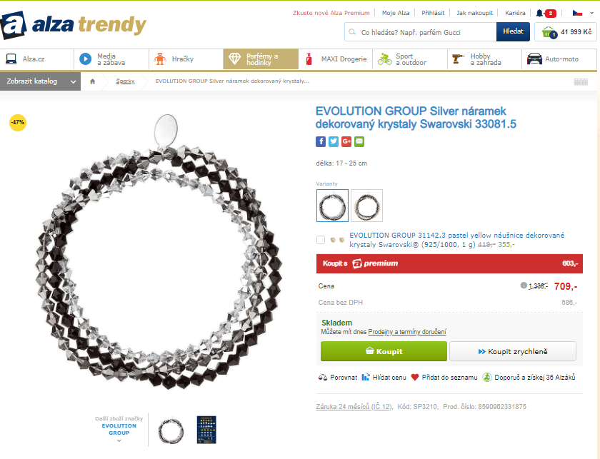 Náramek Evolution Group s krystaly Swarovski