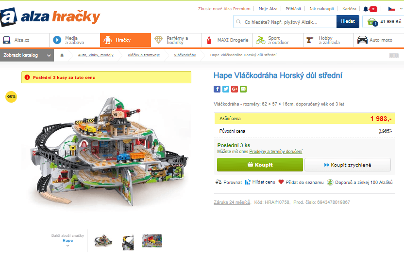 Vláčkodráha Hape Horský důl střední