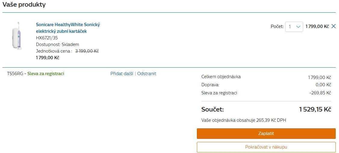 Philips Sonicare HealthyWhite HX6721