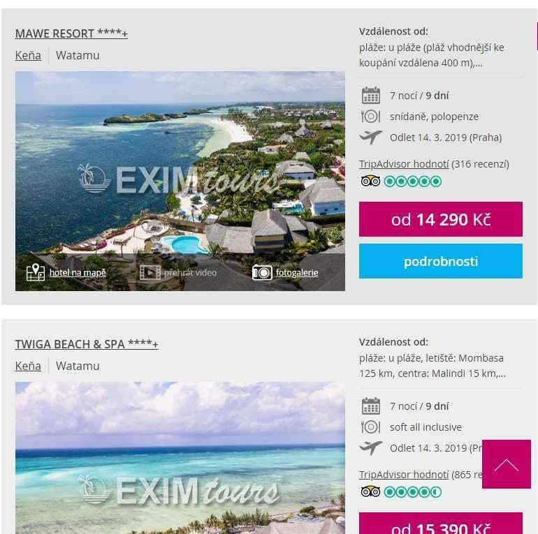 Keňa a Zanzibar, 9 dnů, 4* hotely, all Inclusive
