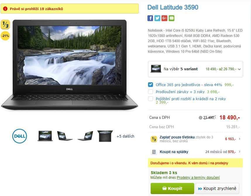 Dell, i5, 3,4GHz, 8GB RAM, 2GB grafika, 15,6"