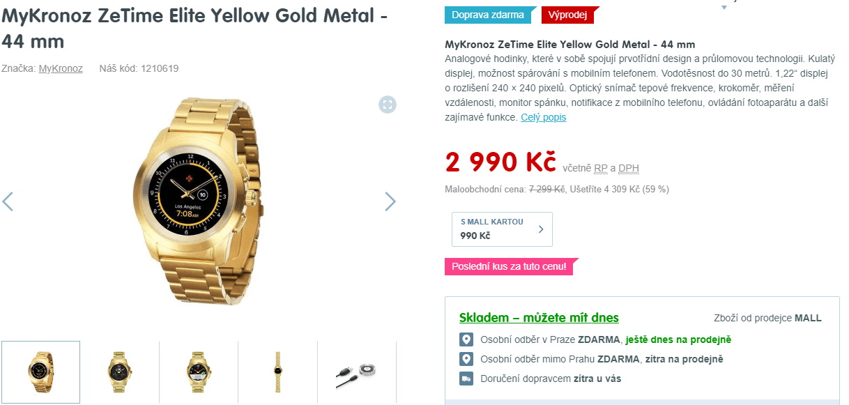 Chytré hodinky pro dámy MyKronoz ZeTime
