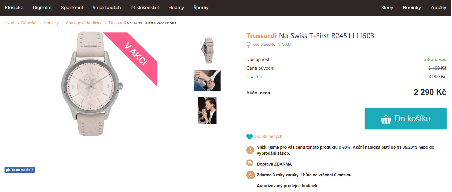 Dámské hodinky Trussardi No Swiss