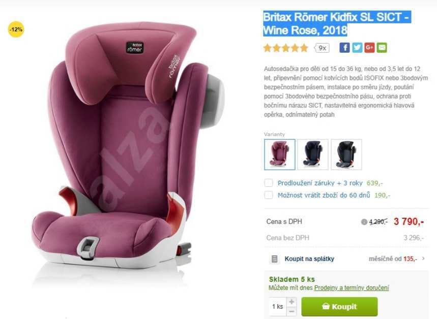 Autsedačka Britax Römer Kidfix 15-36 kg 