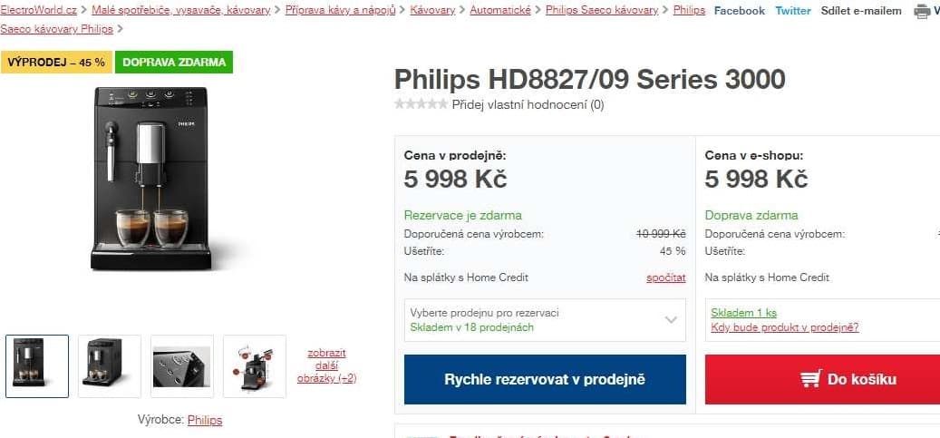 Automat espresso Philips HD8827