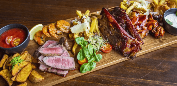 Masové prkno v irské restauraci
