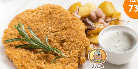 Krkovička smažená v kukuřičných lupíncích