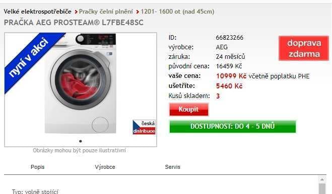 AEG, 8kg, 1400 ot., pára, antialergen, A+++
