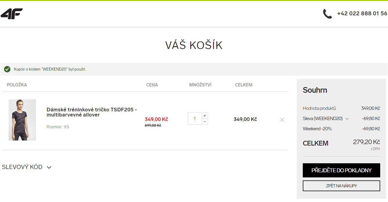 4FStore - extra slevový kód -20% na vše