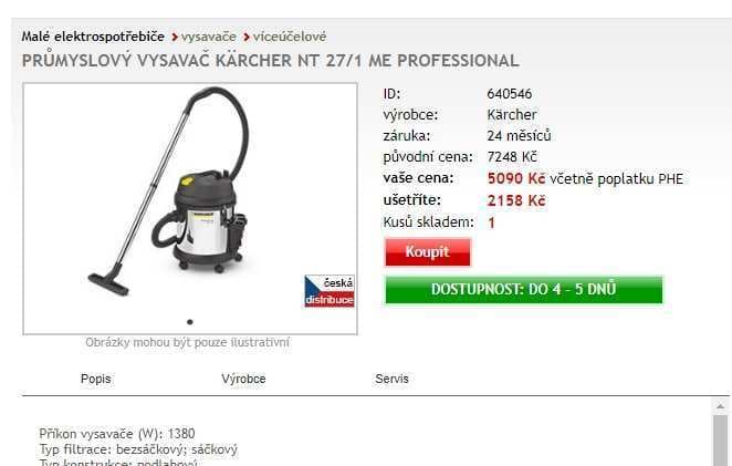 Kärcher NT 27/1, mokré i suché vysávání