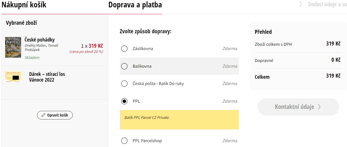 Doprava zdarma na všechny knihy