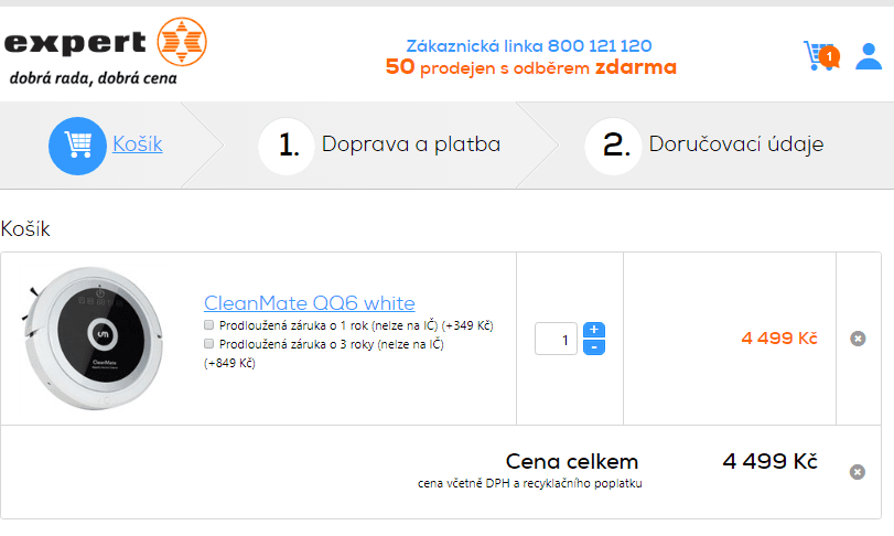 Robotický vysavač CleanMate QQ6
