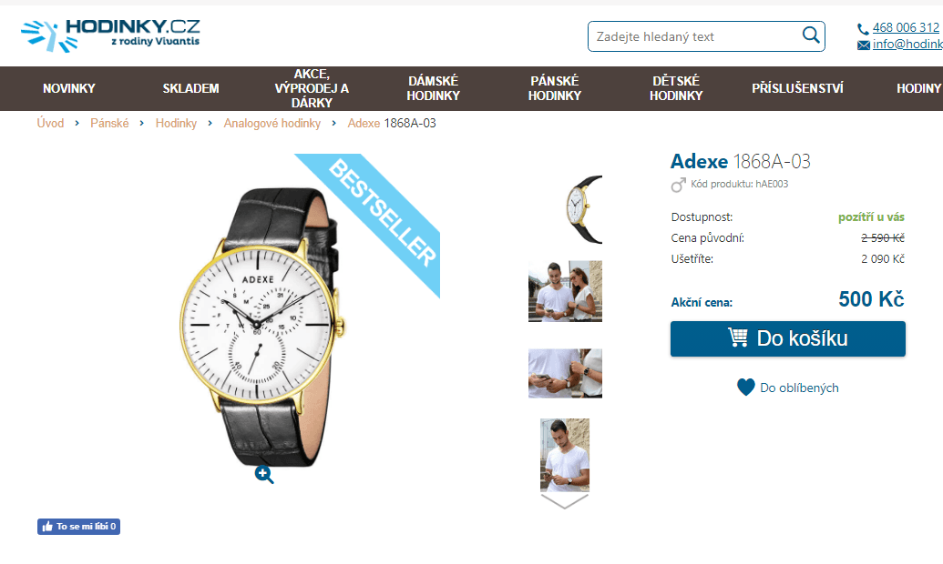 Pánské hodinky Adexe 1868A-03