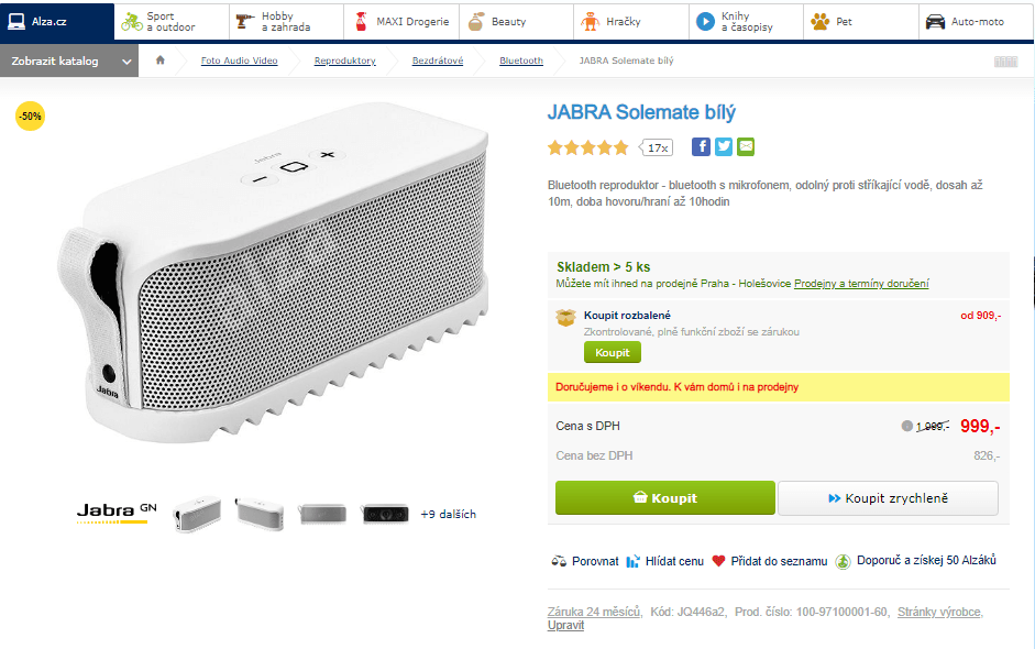 Bluetooth reproduktor JABRA Solemate
