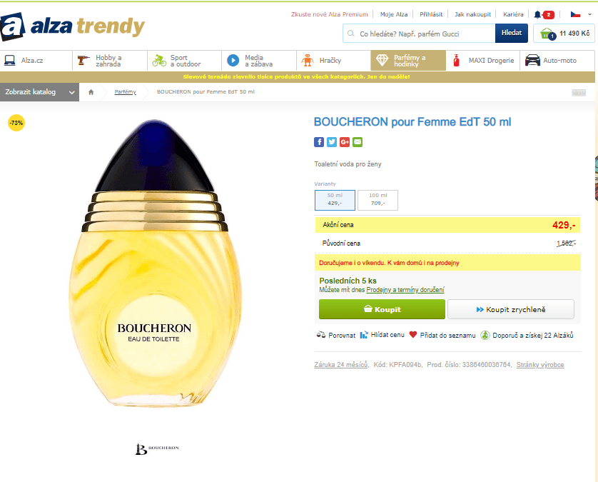 Dámský parfém Boucheron edt 50 ml