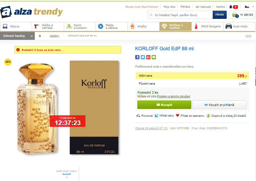 KORLOFF Gold EdP 88 ml