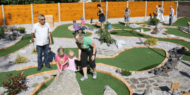 Vstup na hřiště Adventure Golfu