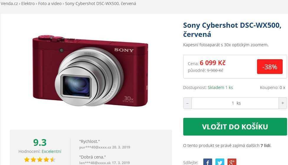 Sony, 18,2MPx, 30x zoom, Wifi