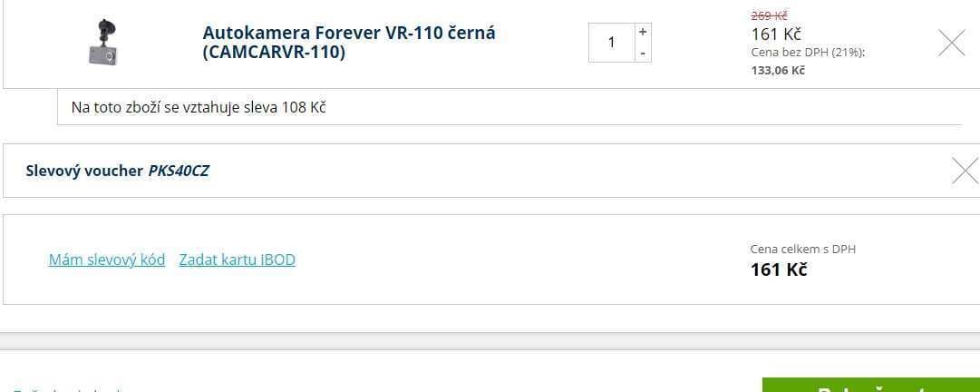 Kamera do auta Forever VR-110, HD