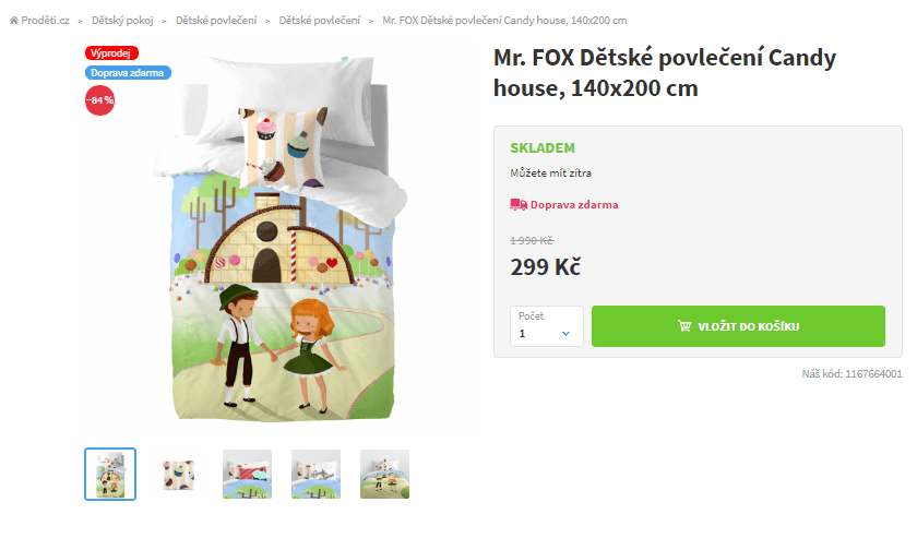 Dětské povlečení Mr. Fox 140x200 Candy House