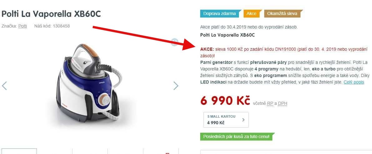 Parní žehlicí systém Polti La Vaporella XB60C
