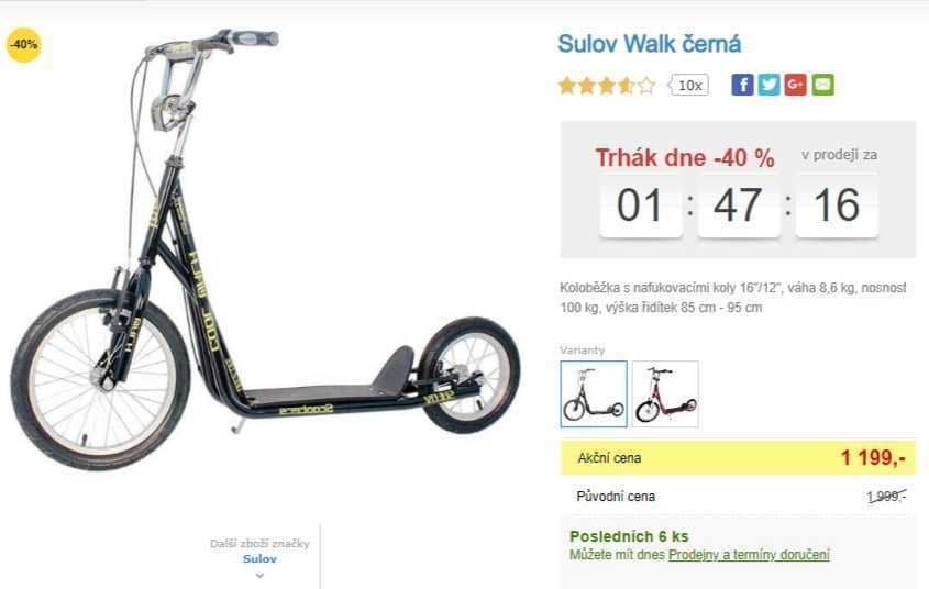 Koloběžka i pro dospělé Sulov WALK