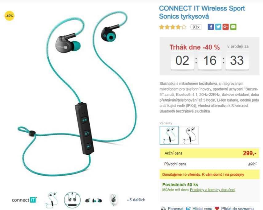 Bezdrátová sluchátka CONNECT IT