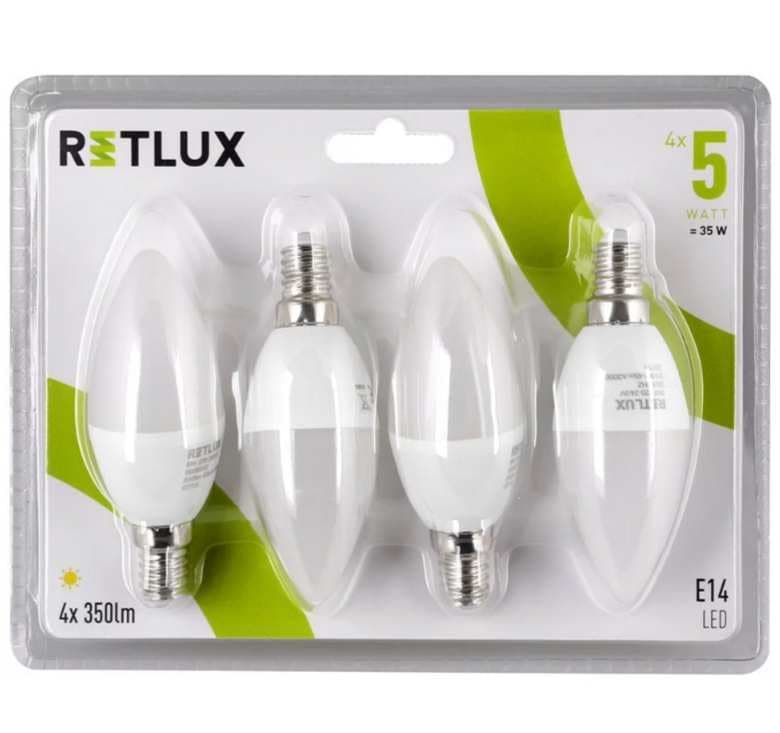 Sada 4 LED žárovek, E14