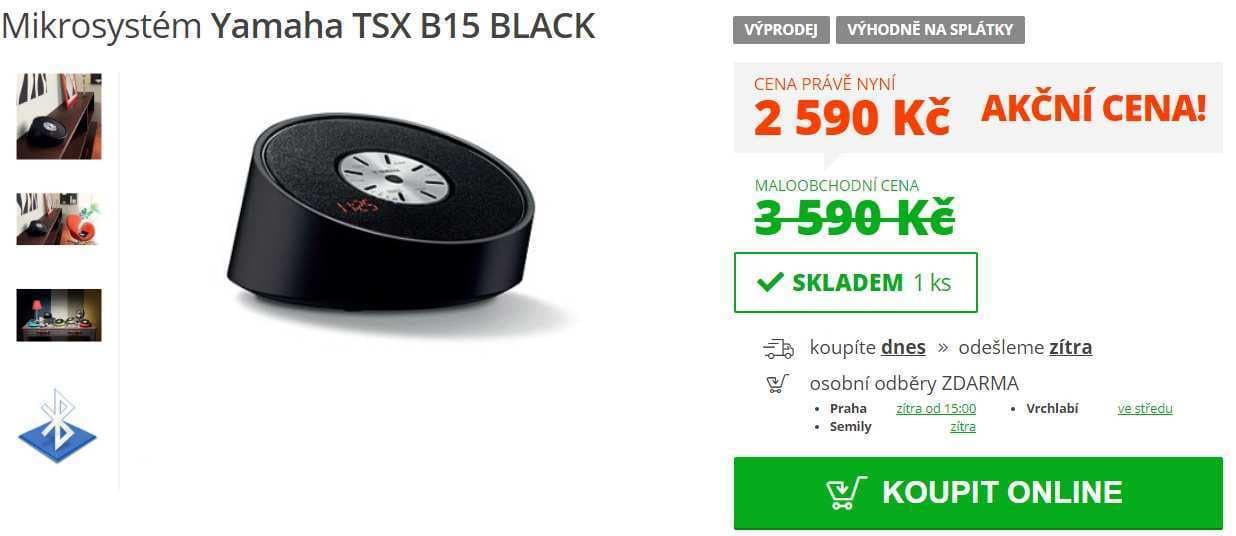 Stylový audio systém Yamaha, BT