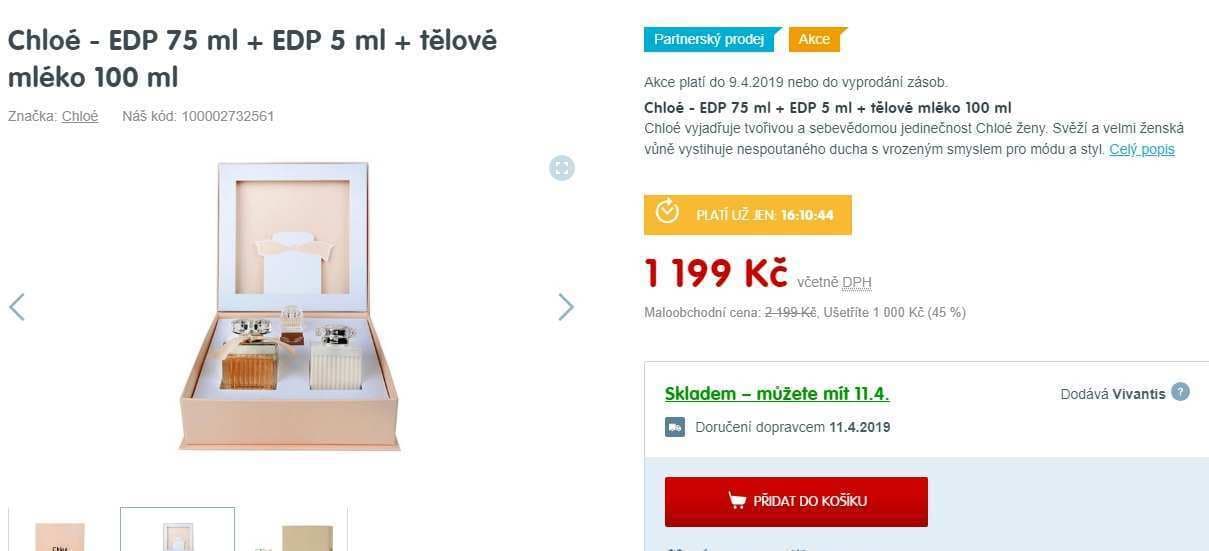 Dárková sada Chloé, 2 edt, tělové mléko
