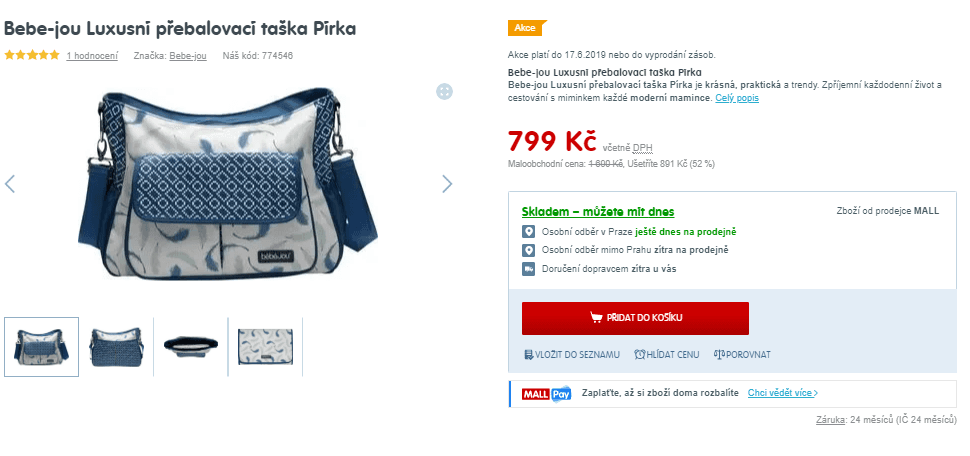 Přebalovací taška Bébé-jou Pírka