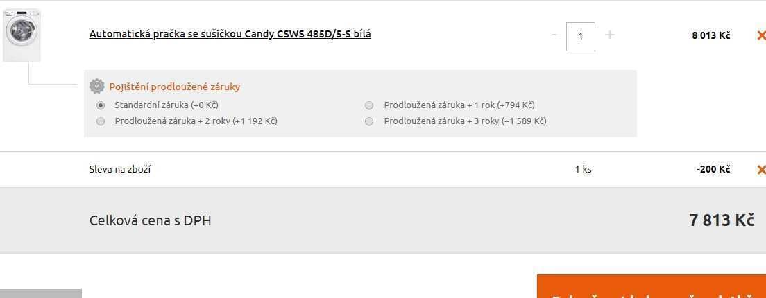 Pračka se sušičkou Candy, 8/6kg, 1400, pára, NFC