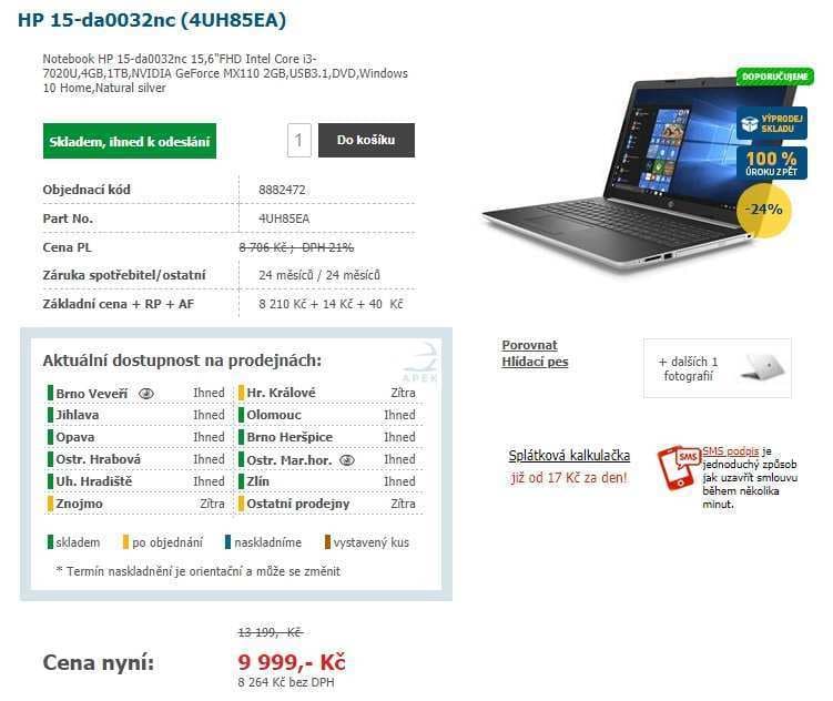 HP, i3 2,3GHz, 4GB RAM, 2GB NVidia, 15,6"