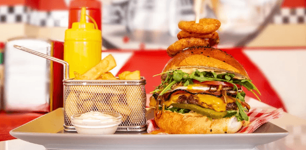 2× burger menu pro dva