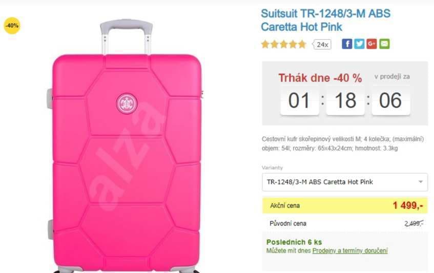 Cestovní kufr SUITSUIT Caretta 54 l