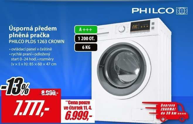 Pračka Philco, 6 kg, 1200 ot., A+++