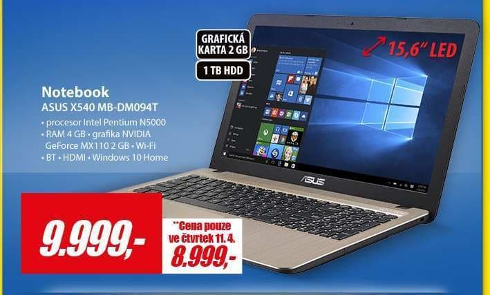 Asus, až 2,7GHz, 4GB RAM, 2GB Nvidia, 15,6"