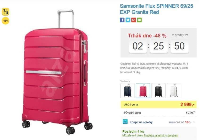 Kufr Samsonite Flux SPINNER, 95 litrů
