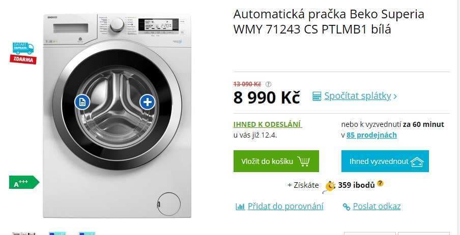Pračka Beko, 7kg, 1200 ot., A+++