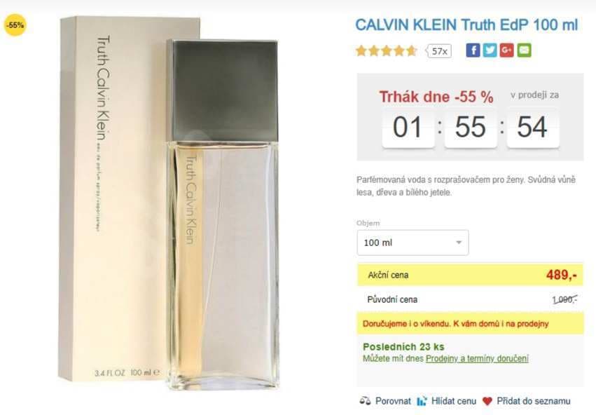 Dámský parfém CALVIN KLEIN Truth 100 ml 