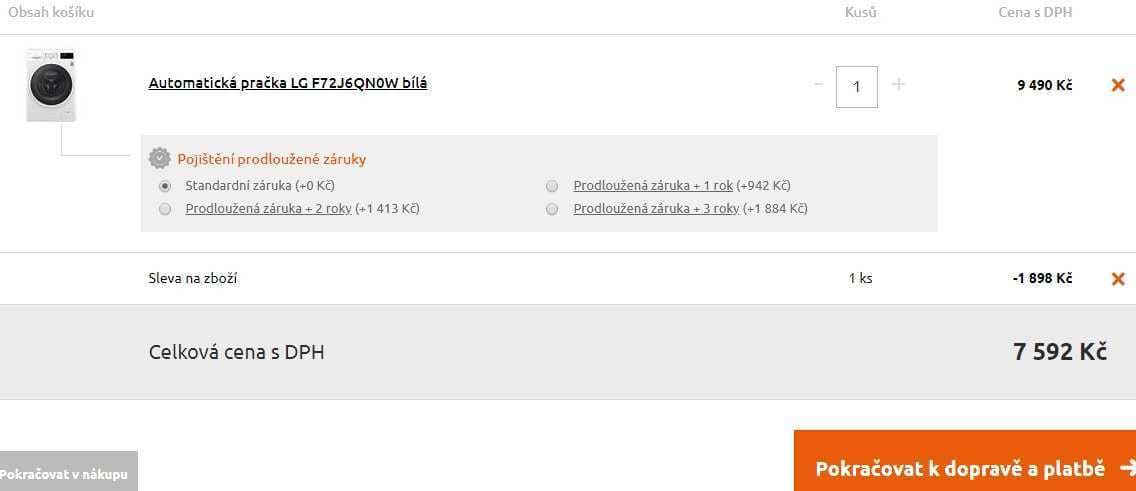 Pračka LG, 7 kg, 1200 ot., A+++