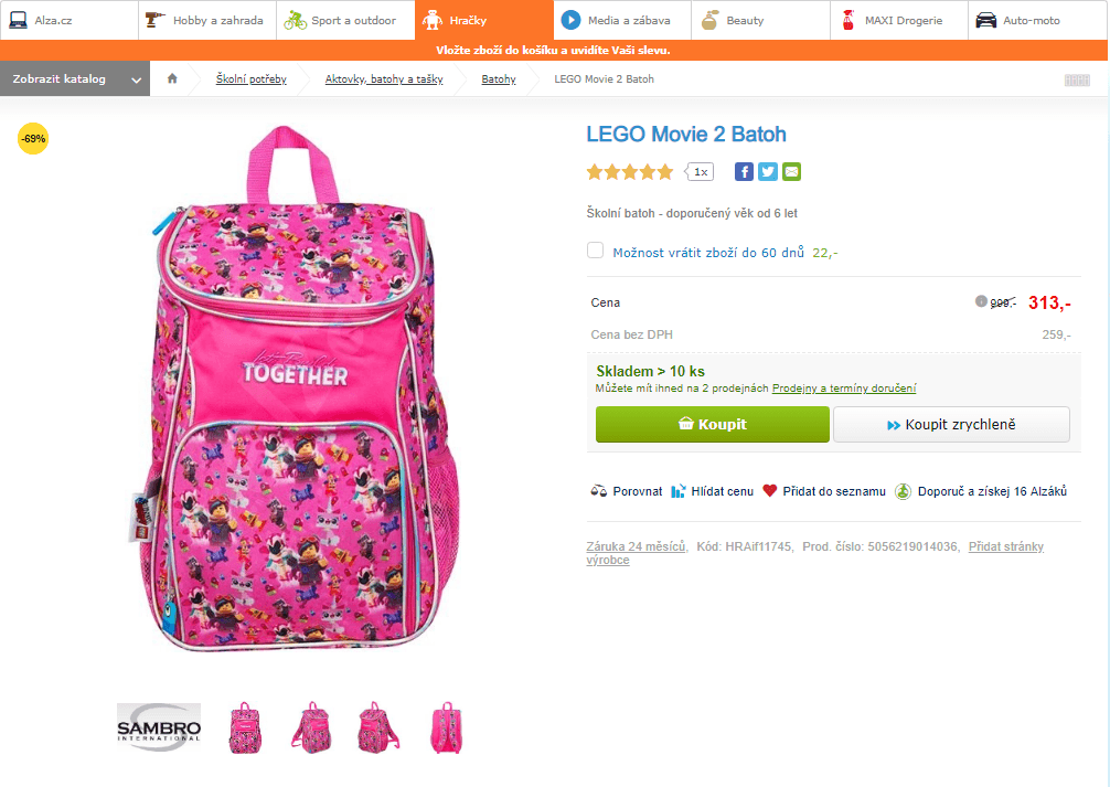 Školní batoh LEGO Movie 2